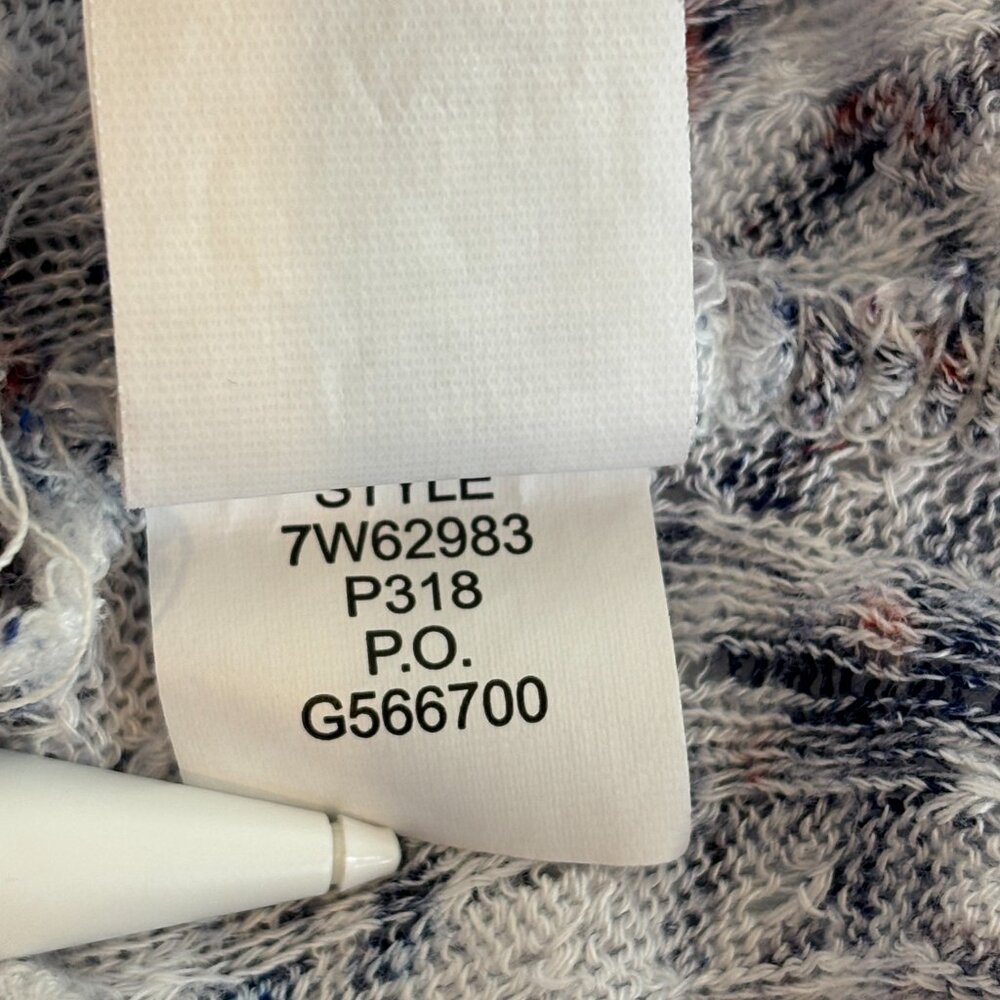 Lucky Brand Women's L Knit Top Floral Print High-Low Turtleneck‎ Split Back Boho - Picture 15 of 16